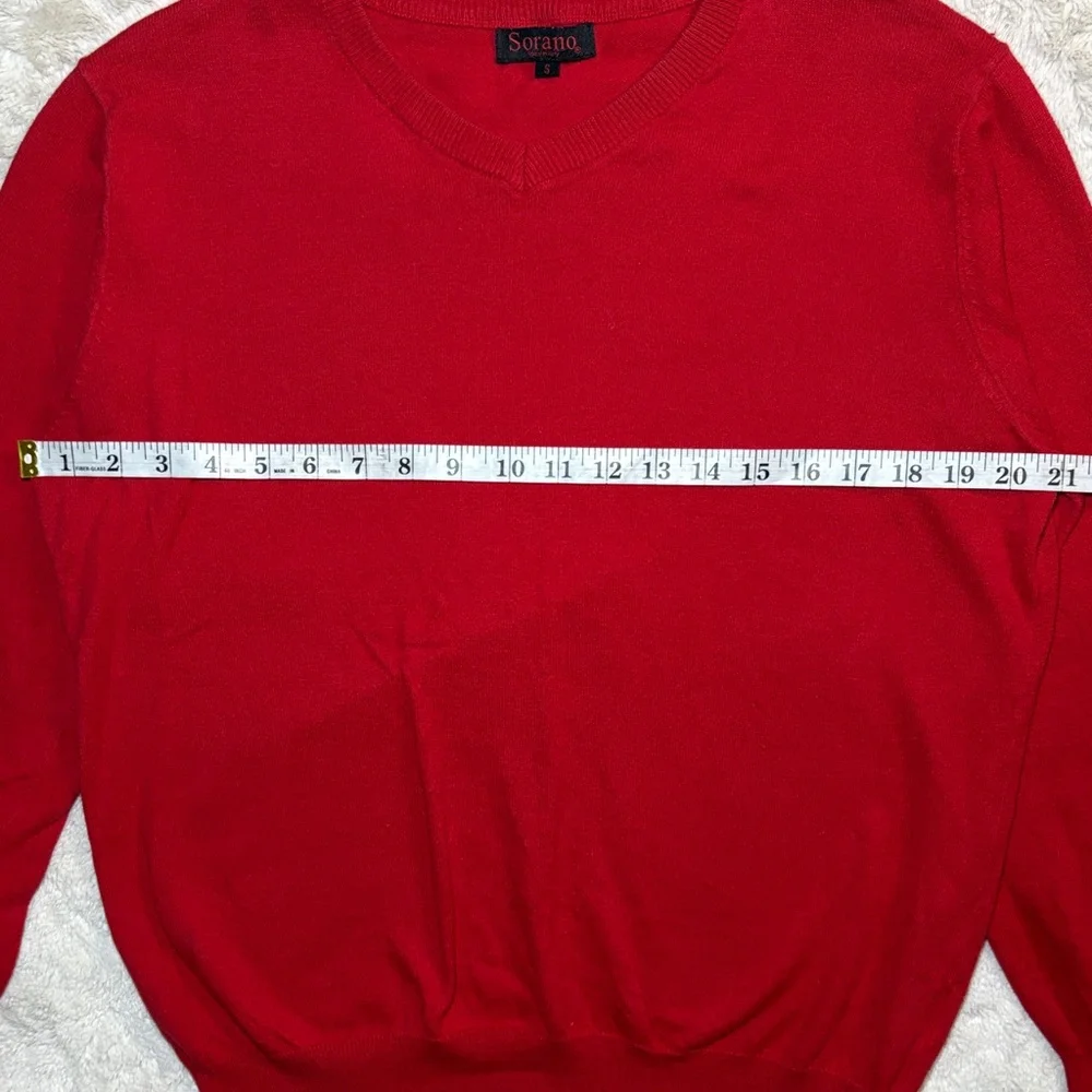 Classic Red V-Neck Sweater by Sorano | Size M